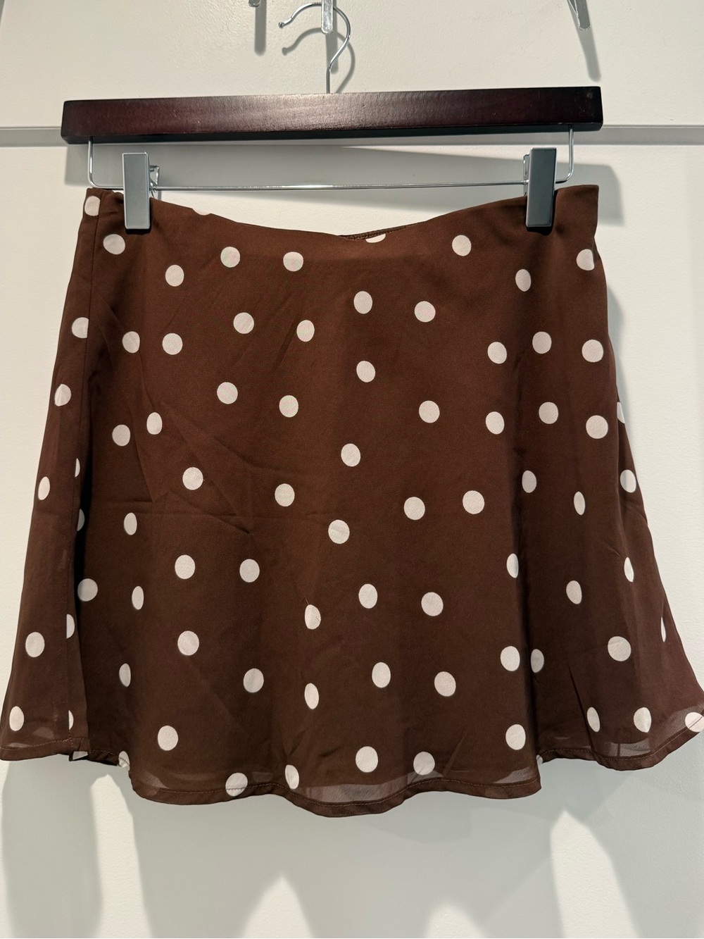 Abercrombie & Fitch Brown/White Polka Dot Mini Skirt XS